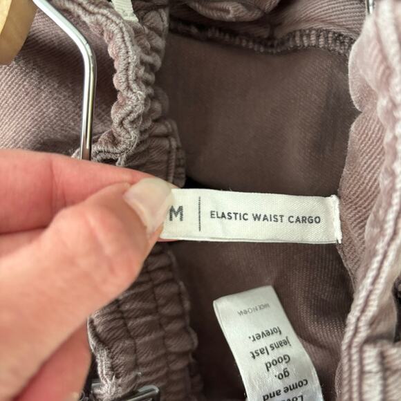 PacSun Elastic Waist Cargo Jeans – Brown Utility Streetwear – women’s M - Picture 8 of 12